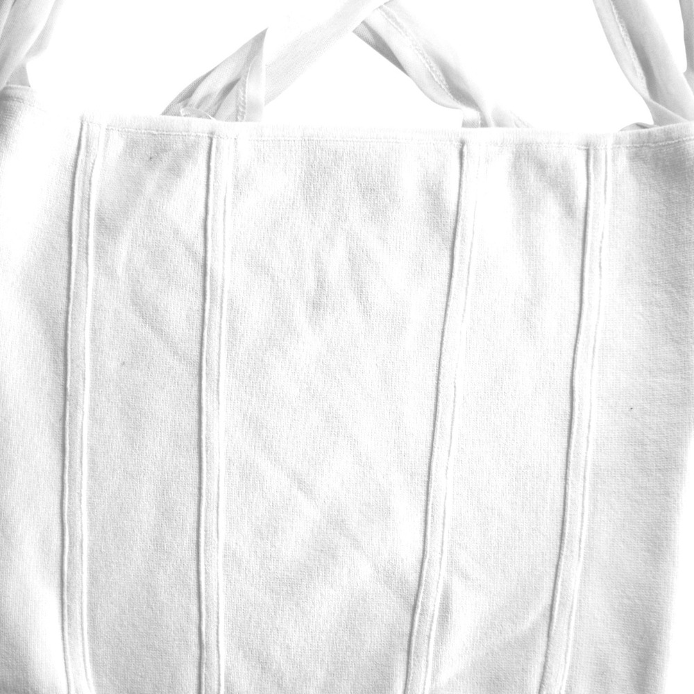 Promise The Label White Mesh Strap Corset Knit Top Crisscross Back Medium - Picture 8 of 11